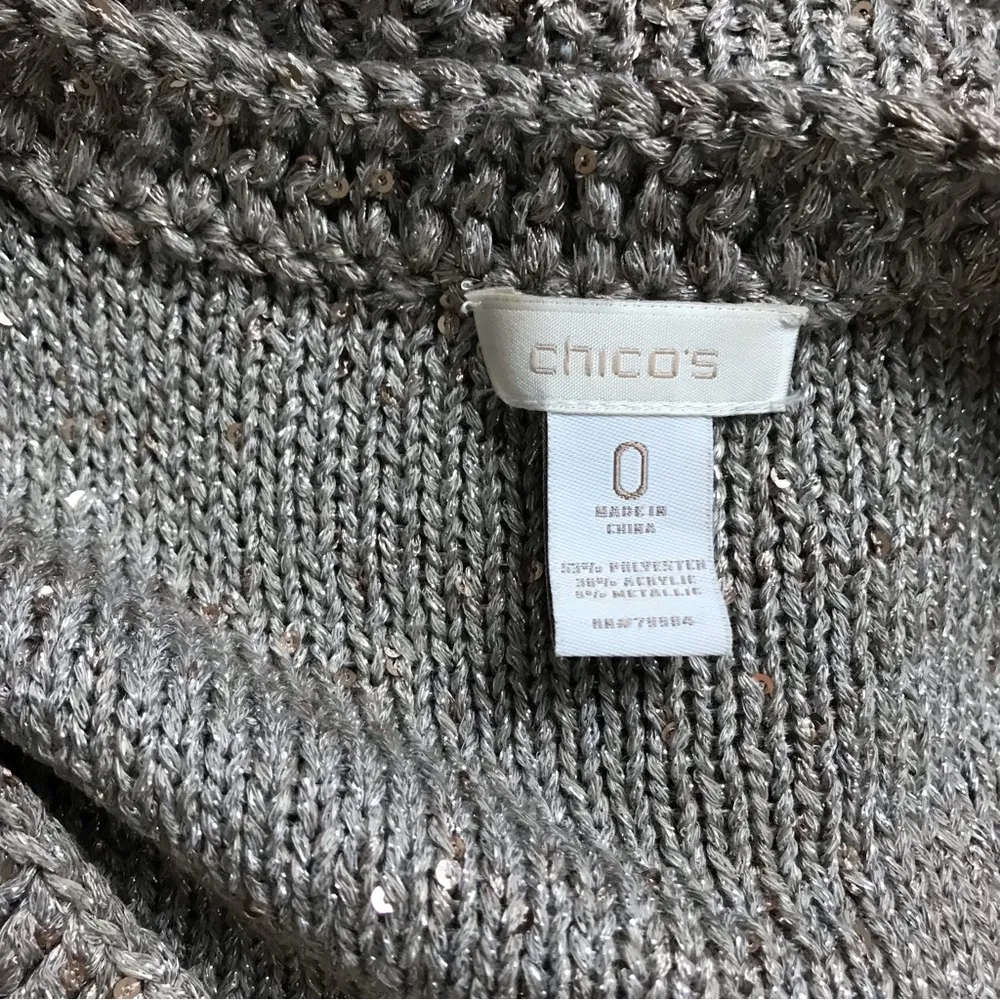 Chicos Sequin Dazzle Corrine Cocoon Sweater and Tank Set - Image 9