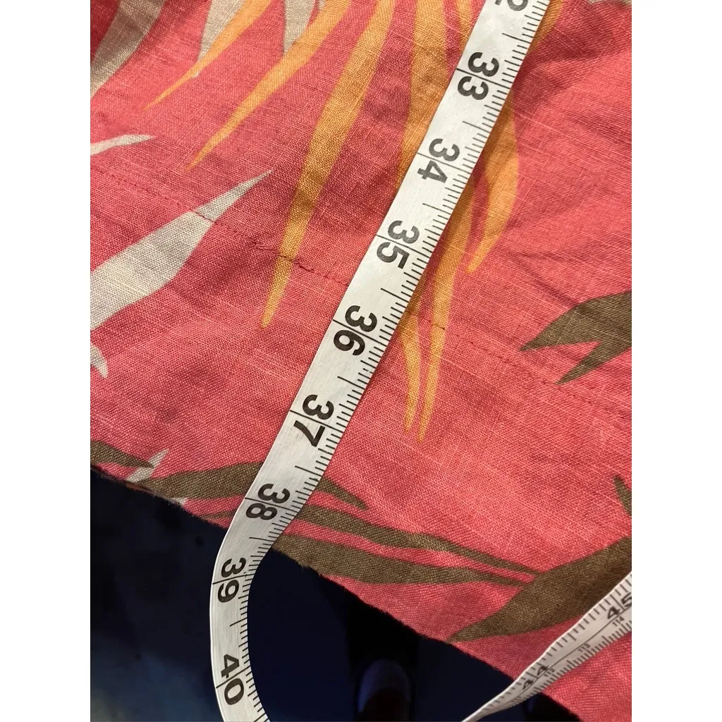 J Jill Linen XL Floral Print Sleeveless Dress Pink Tropical Beach Casual Coastal - Image 10