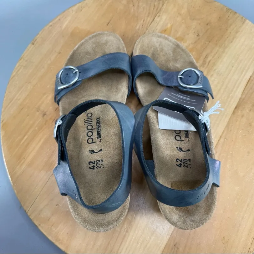 Papillio by Birkenstock Soley Womens Size 11 Wedge Sandals Metallic Silver NWT - Image 5