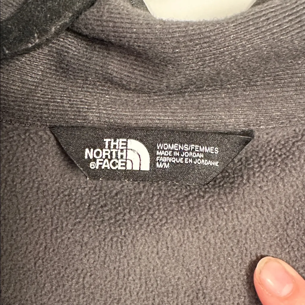 North Face Jacket Fleece Womens Medium Gray Full Zip Coat Outdoor Hike Camp - Image 5