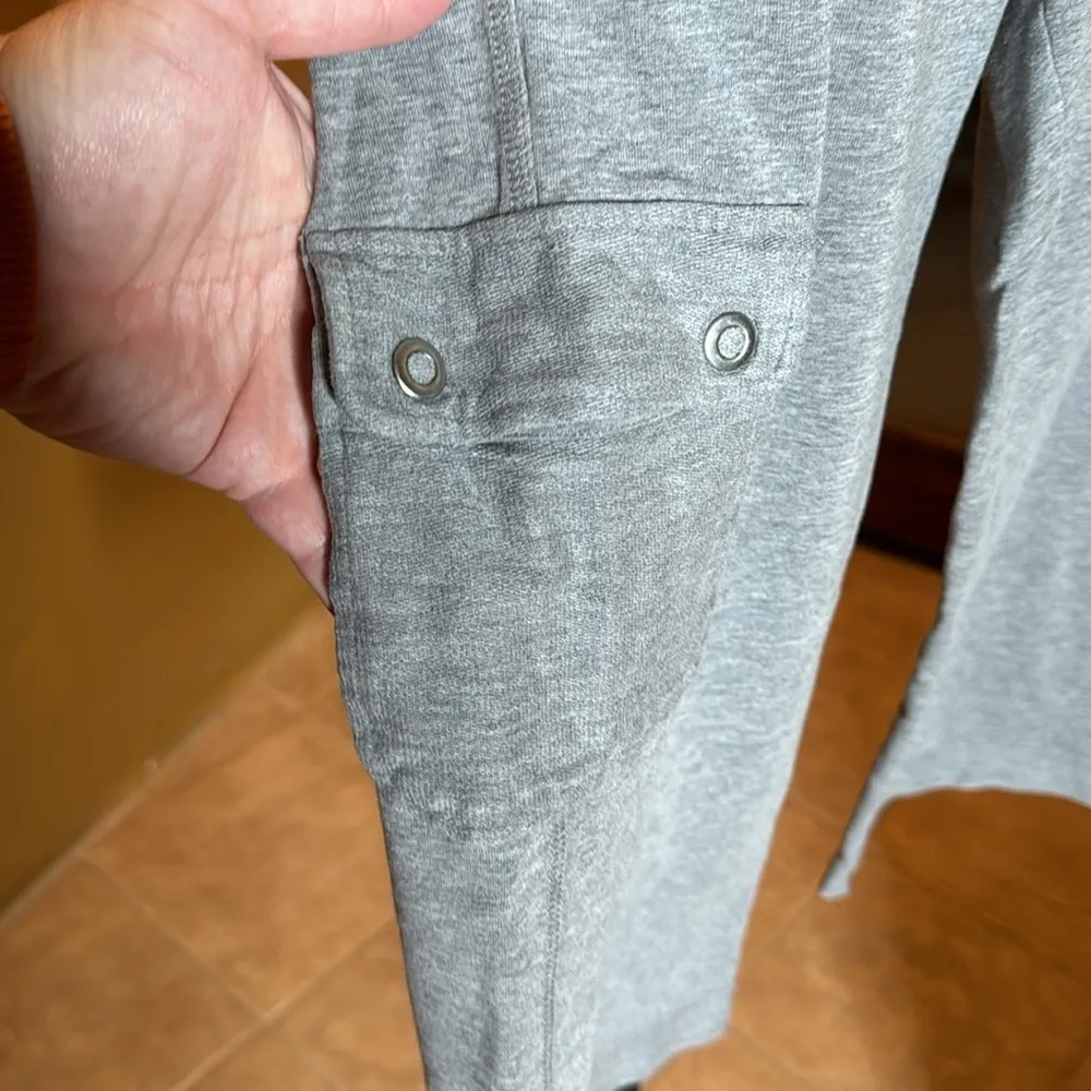 Soma Gray Cropped Wide Leg Sweat Pants Size Large - Image 3