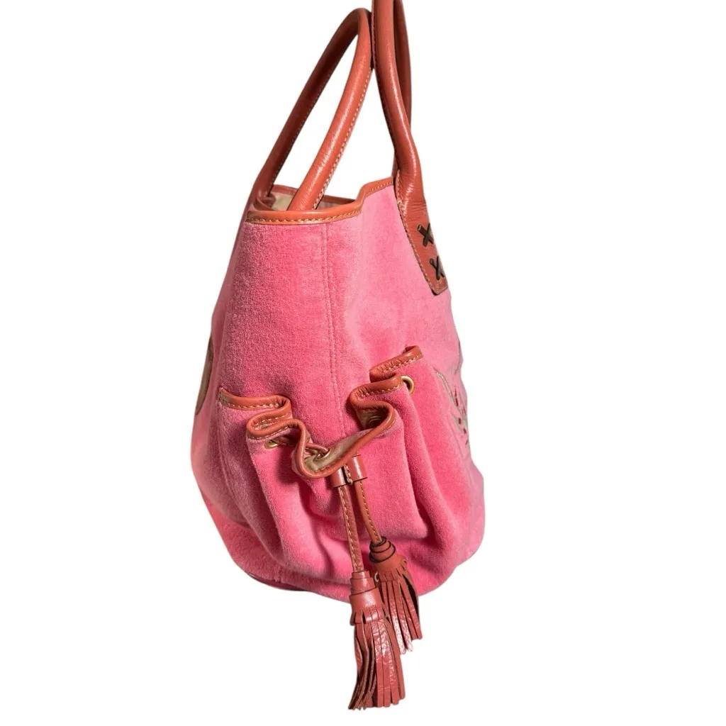 Vintage Y2K Juicy Couture Velour Hot Pink Shoulder Bag - Image 8