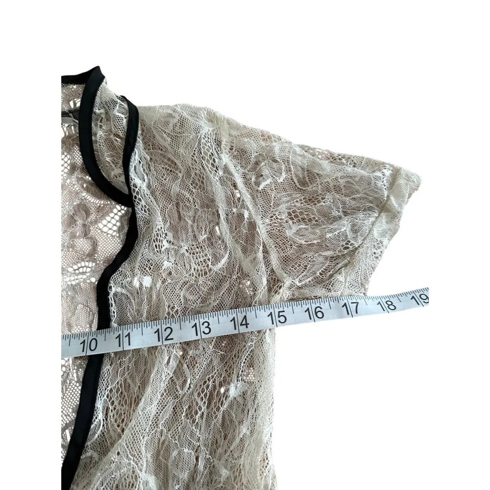 Kimchi Blue Lace Trim Jacket Tie Closure Boho Cottage Core Whimsigoth - Size S - Image 8