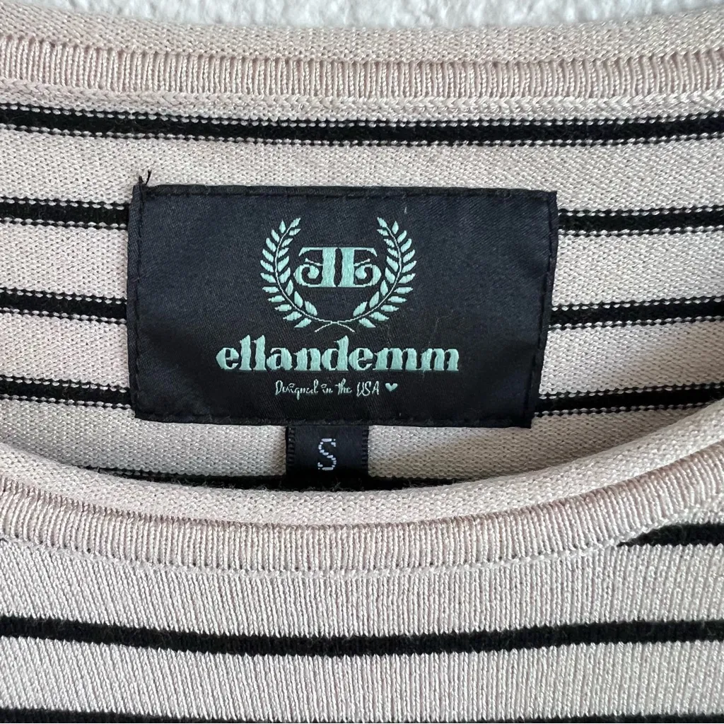 EllandEmm Women’s Black and Beige Classic Long Sleeve - Image 3