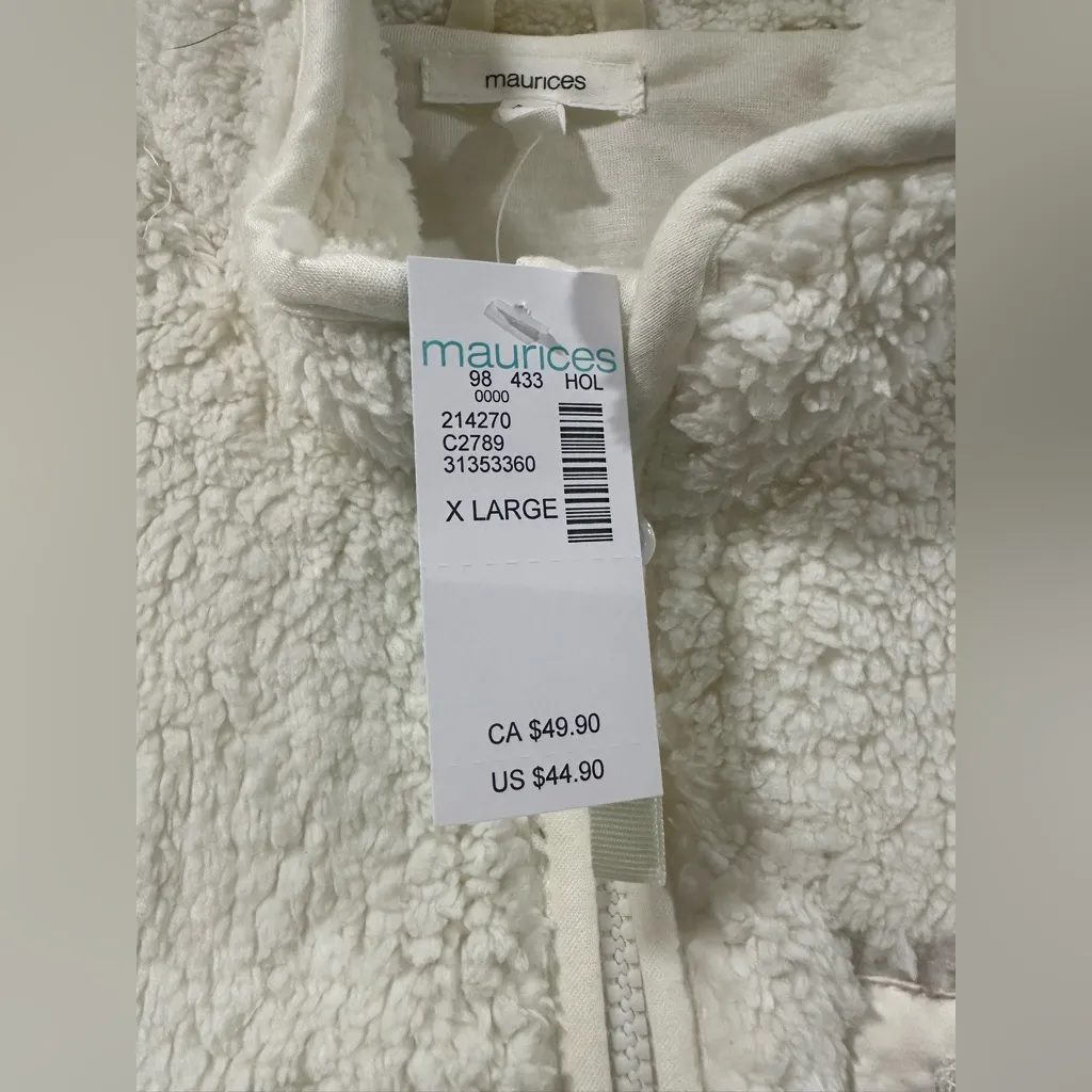 NWT Maurice’s Sherpa Vest - Image 2