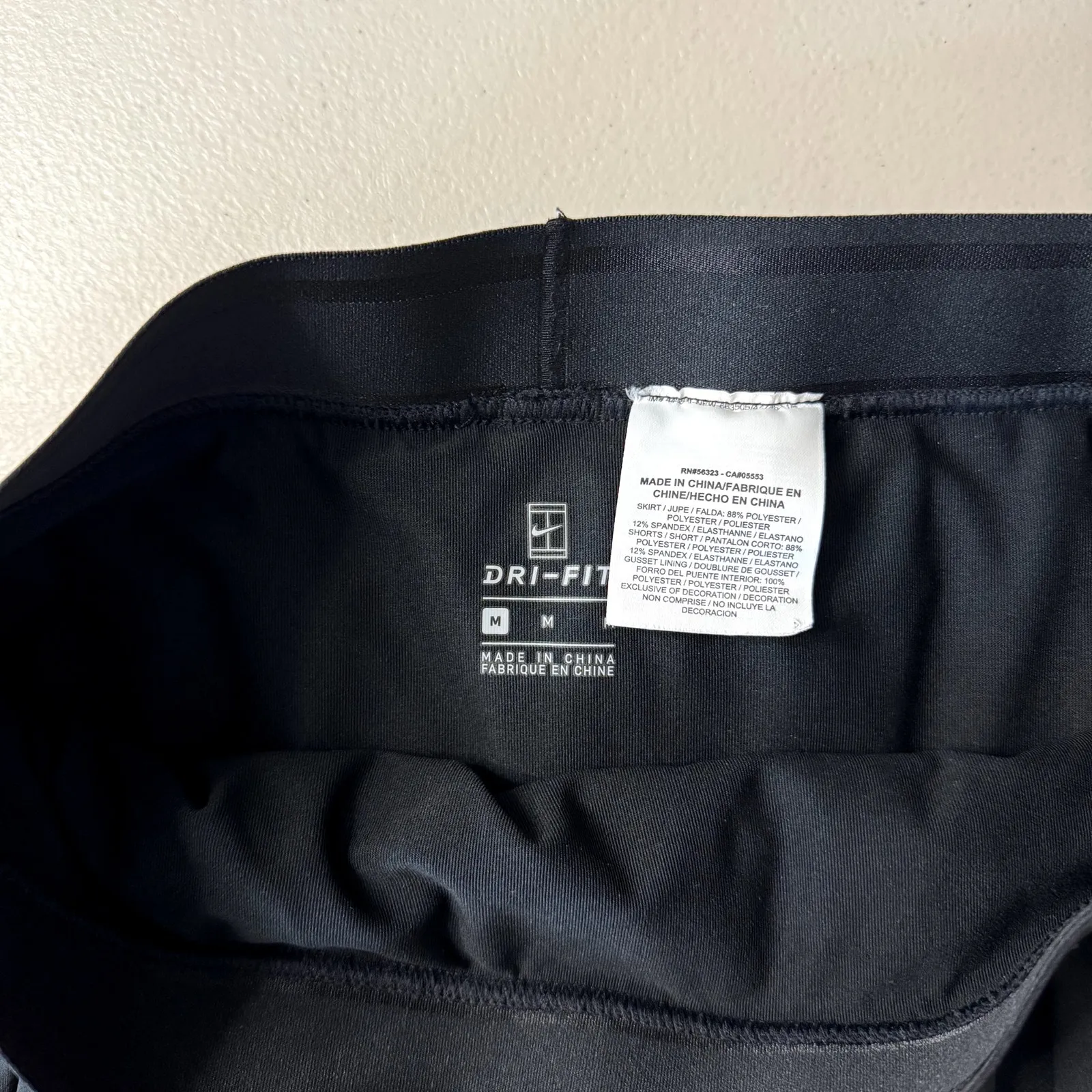 Nike Black Victory Court Tennis Skirt Size Medium Women's 13 inches - Image 2