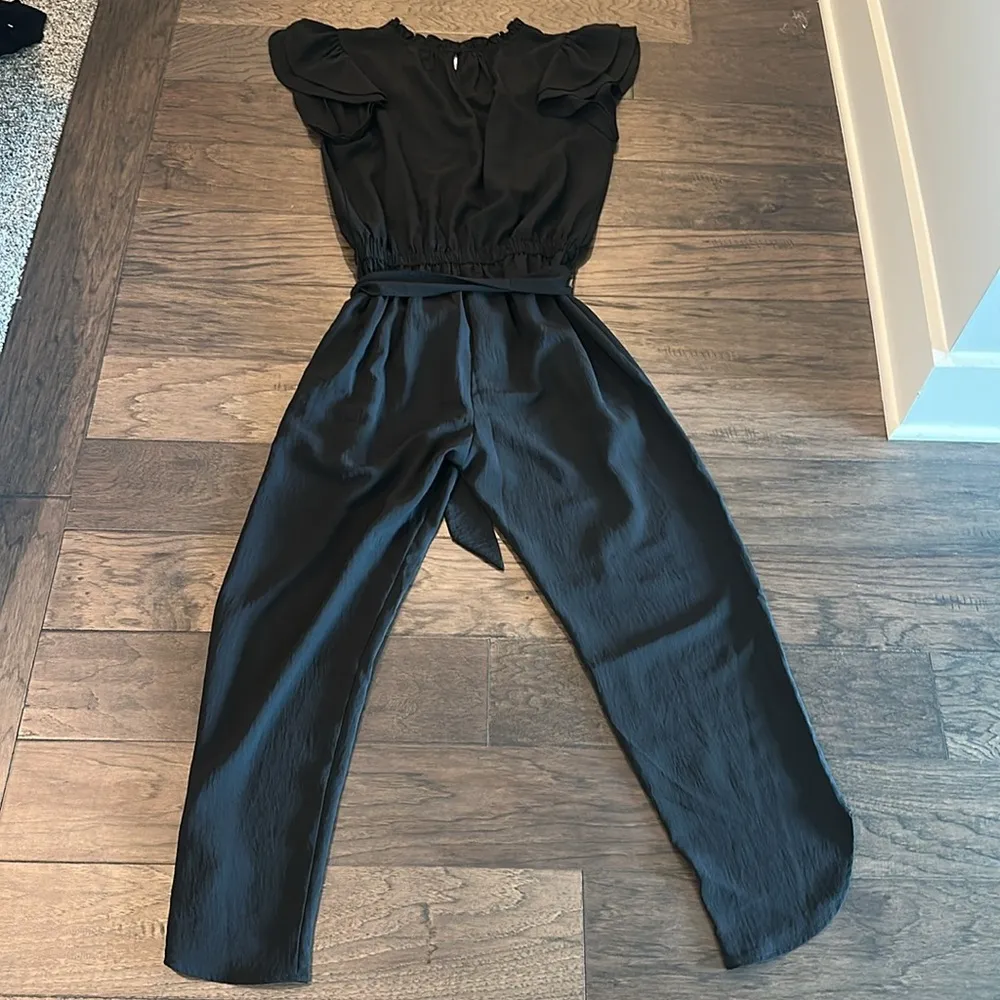 NWT Evereve Black Sierra Jumpsuit Sz M - Image 9