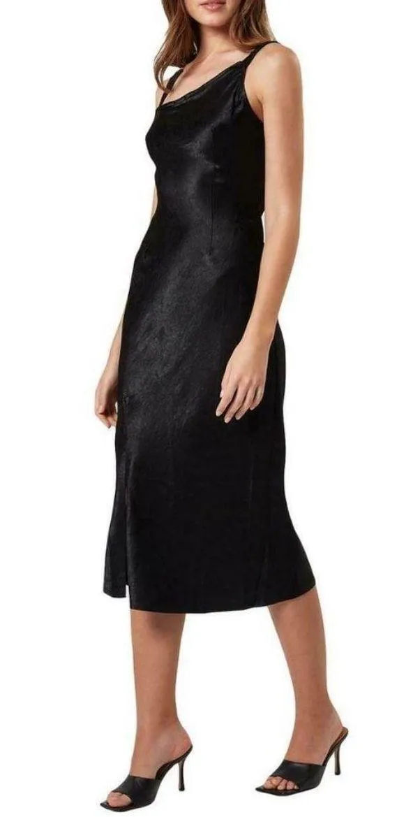 Black Satin Dress - Image 2