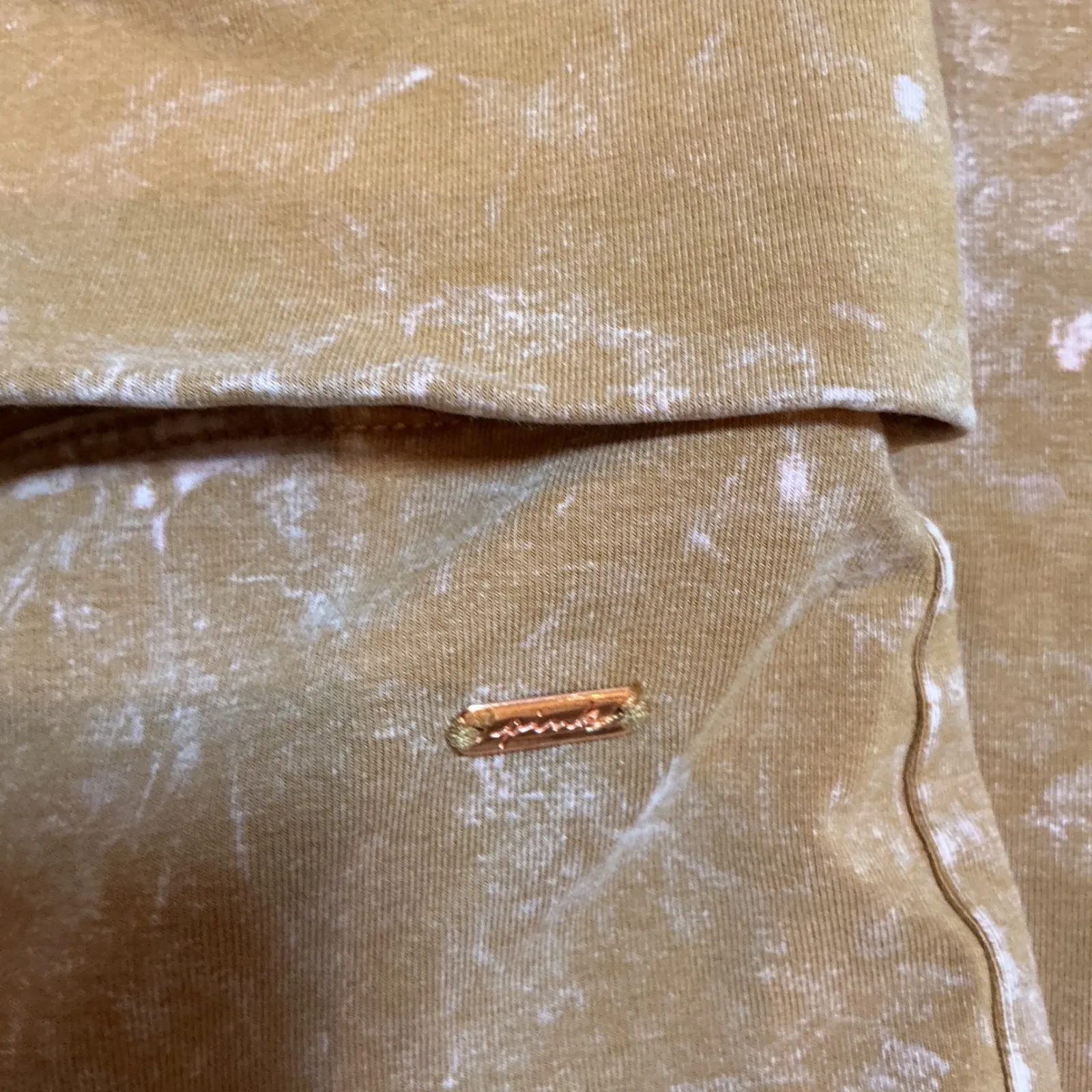 PINK Victoria's Secret Brown Marble  fold over Flare Leggings Pants S - Image 3