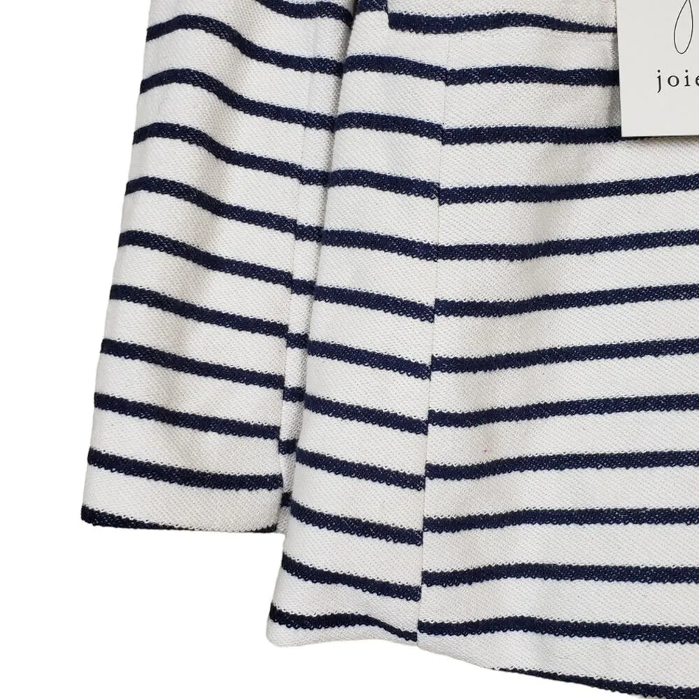 Joie Womens XS Boyfriend Blazer Striped Boucle Oversized Suit Jacket NEW - Image 6