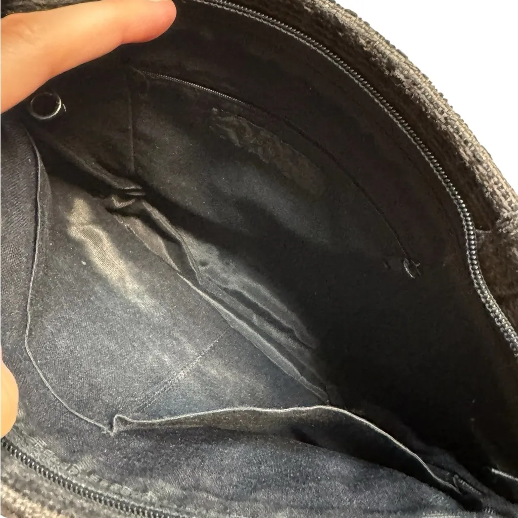 L. O'NEILL DESIGN Vintage Wearable Art Tapestry Bohemian Boho Shoulder Bag Purse Black - Image 4