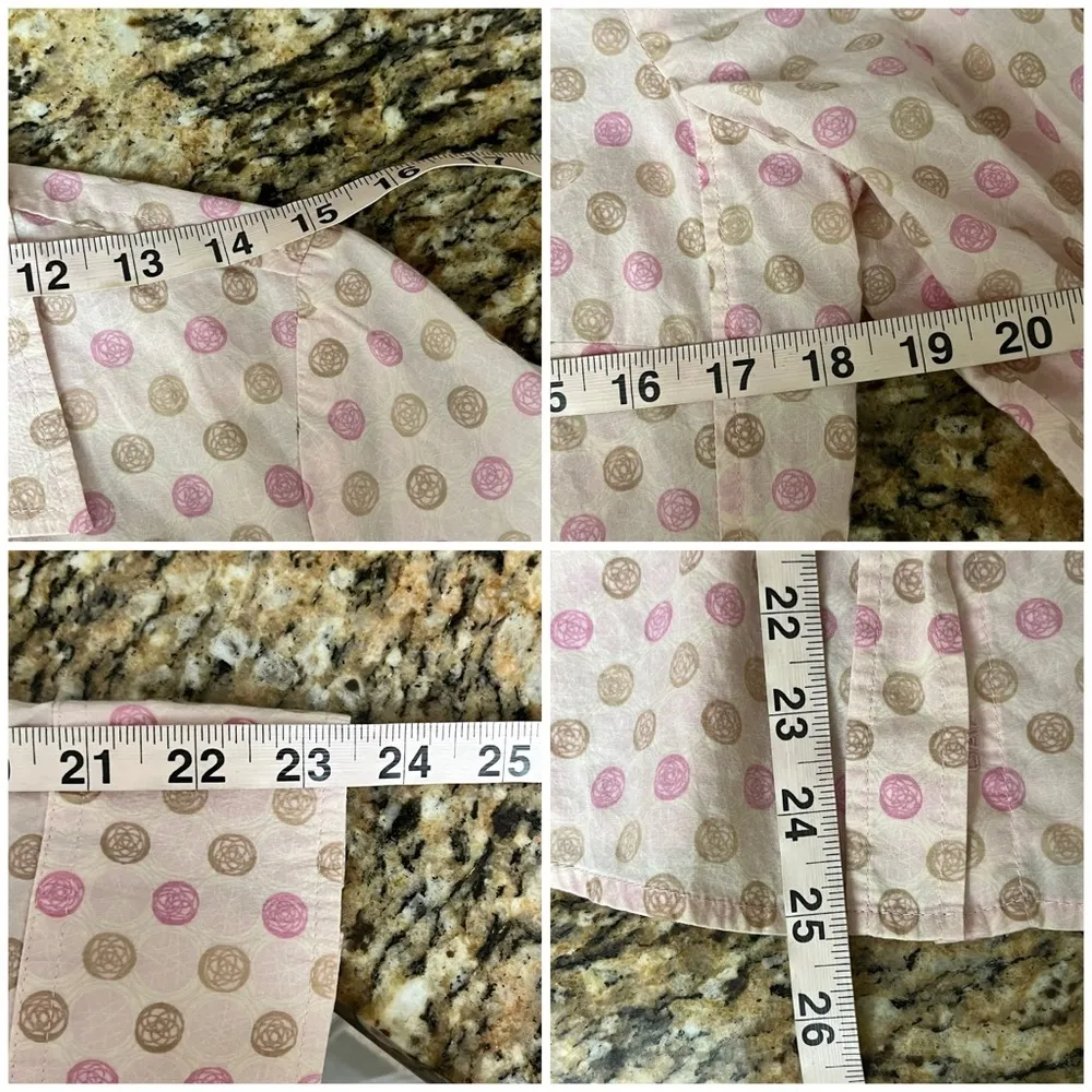 Vintage Y2K GAP Pink Polka Dot Button Down Blouse Women’s M Classic Fit Western - Image 6