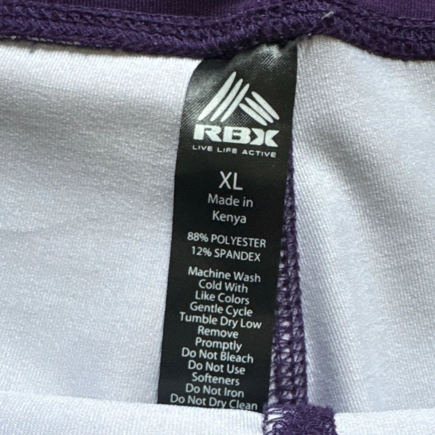 RBX‎ Live Life Active Women's XL Purple Abstract Pixelated Leggings Waist Pocket - Image 4