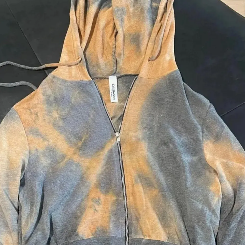 Grey Tie Dye Cropped Jacket & Jogger Set Gray Size M - Image 5