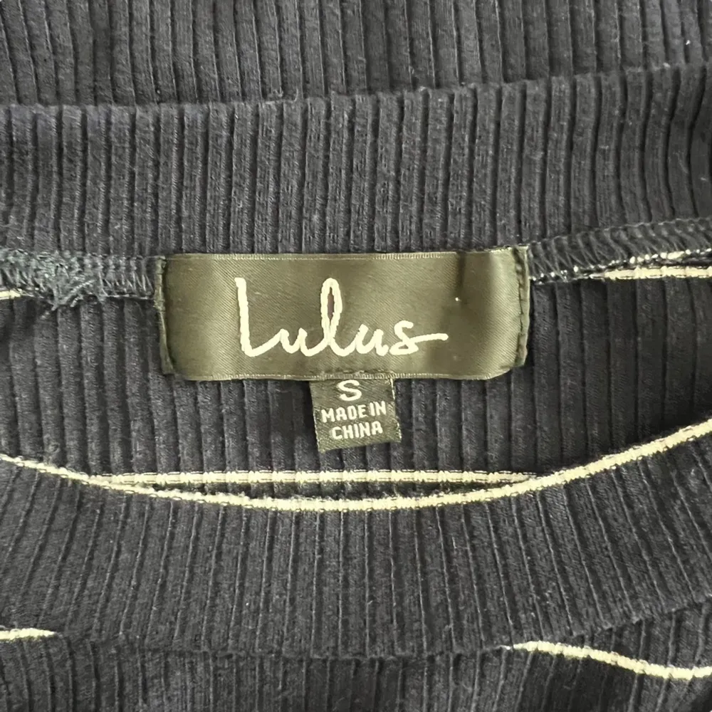 Lulus - Found My Mate Navy Blue Striped Lace-Up Top - Image 10