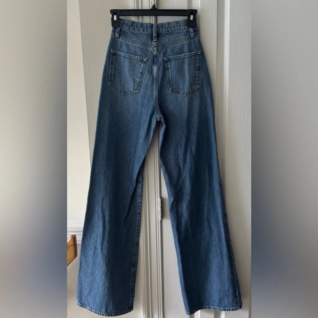 Triarchy  Fonda High Rise Wide Leg - Medium Indigo - Image 5