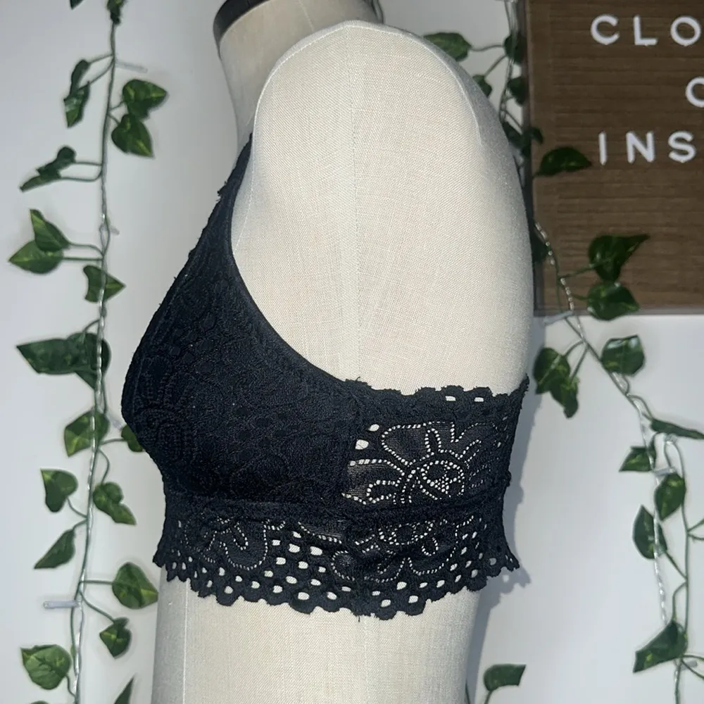 Aeropostale Black Lacey Racerback Bralette - Image 2