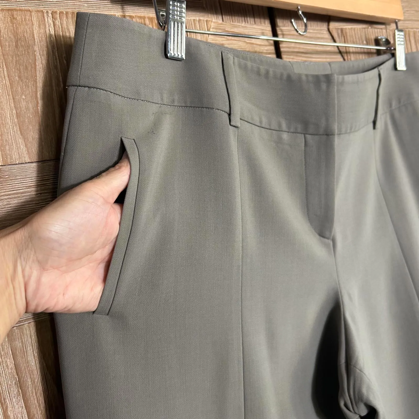 Giorgio Armani Womens Gray 2 Piece Pant Suit Size 48 Wool Career - Image 5