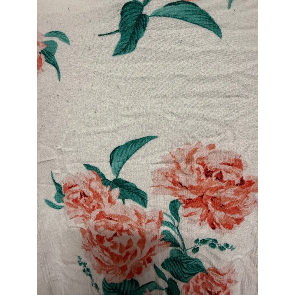 Torrid Babydoll Gauze Floral Crochet Trim Lace-Up Top Womens Size 5X V-Neck - Image 7