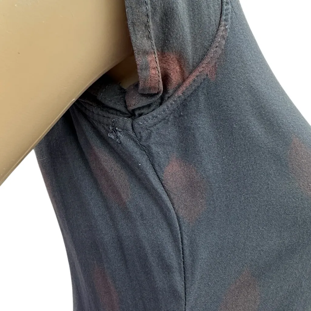 Fusion Viscose Gray with Gold Tassels and Beads Short Cap Sleeve Dress Sz Small - Image 14