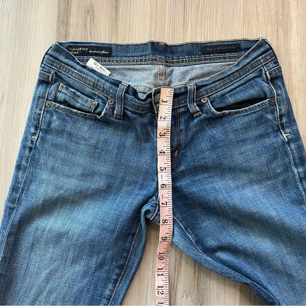 Citizens of Humanity 27 Ingrid #002 Stretch Low Waist Flare Jeans - Image 4