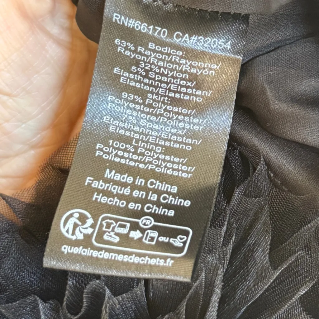 Anthropologie Hutch Twofer Satin Tulle Sleeveless Black Mini Dress size Medium - Image 11