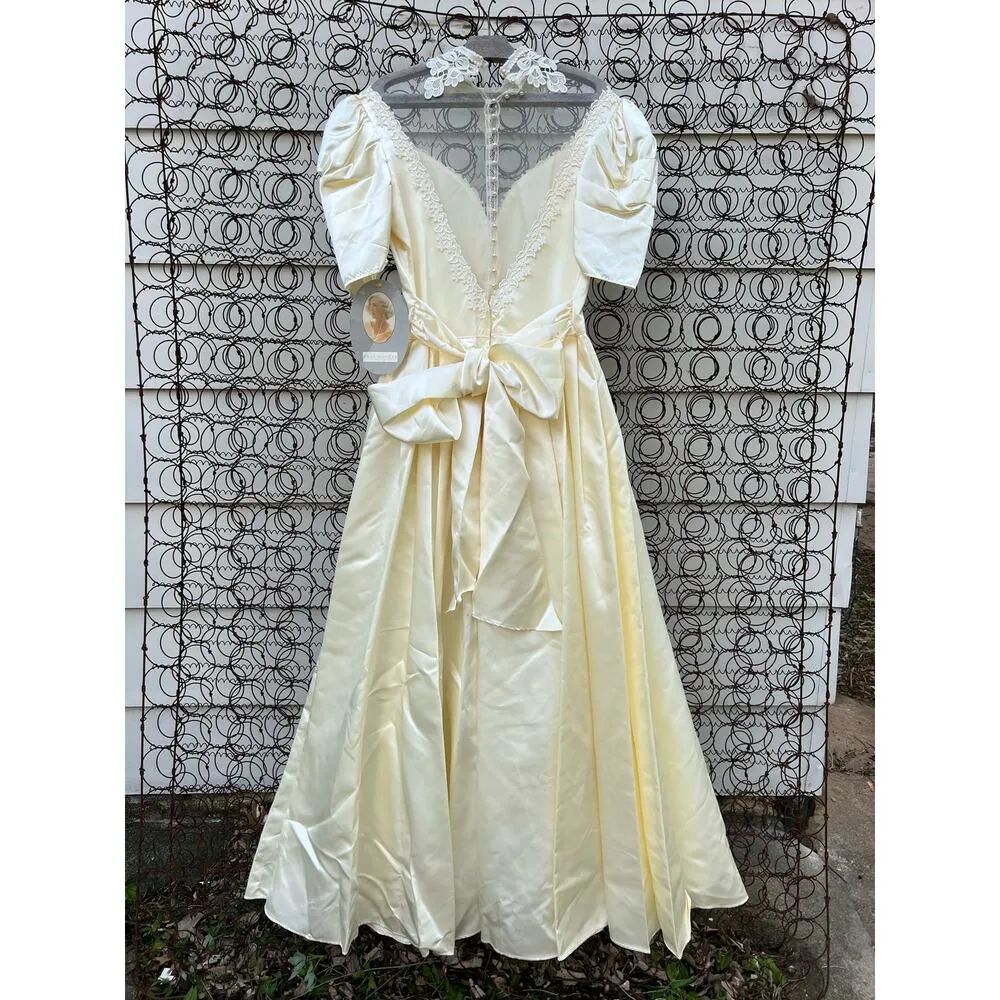 80s Jessica McClintock Wedding Dress Cinderella Cottagecore Victorian Style NWT - Image 11