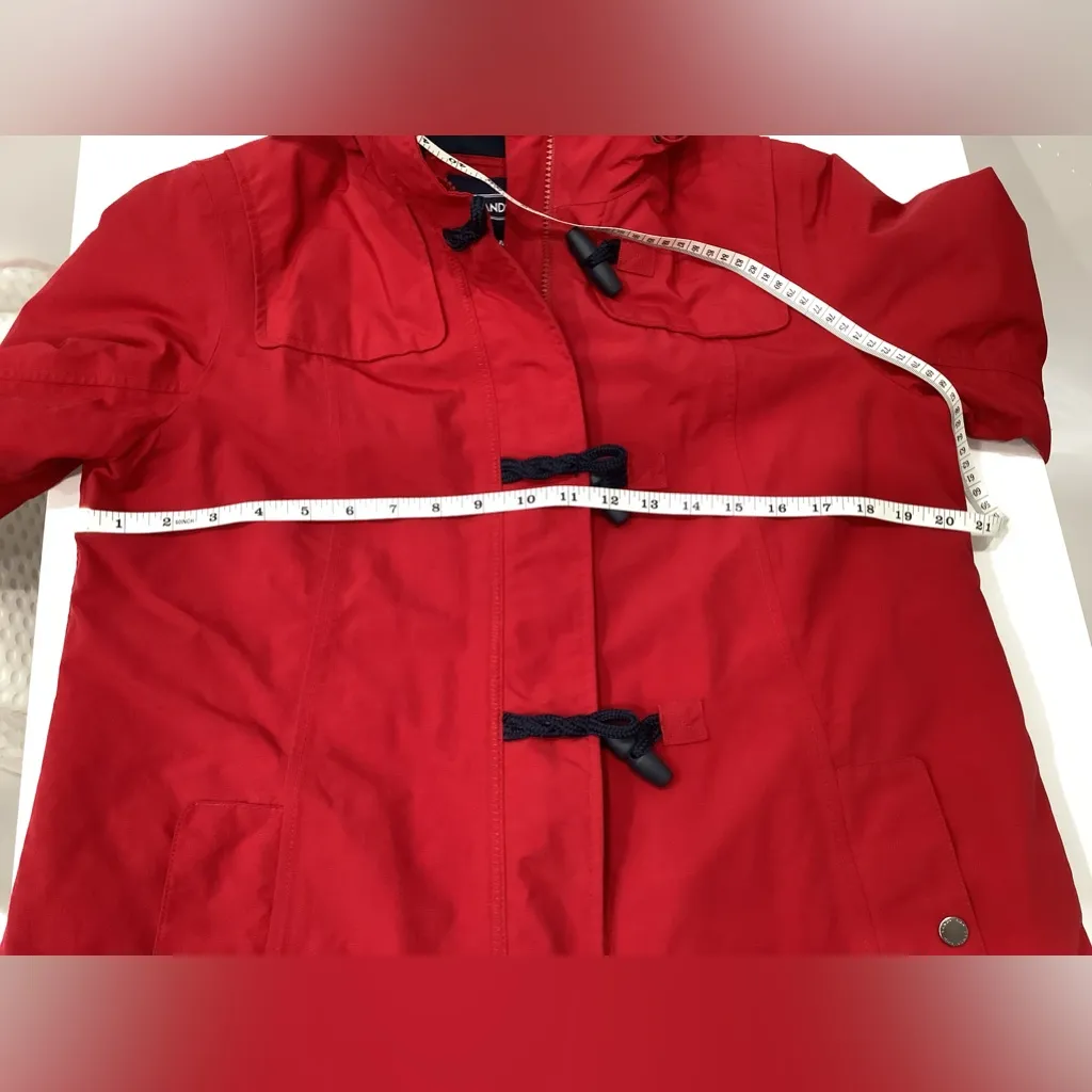 Nice fleece lined Land’s End coat ❤️❤️ Red Size M - Image 10