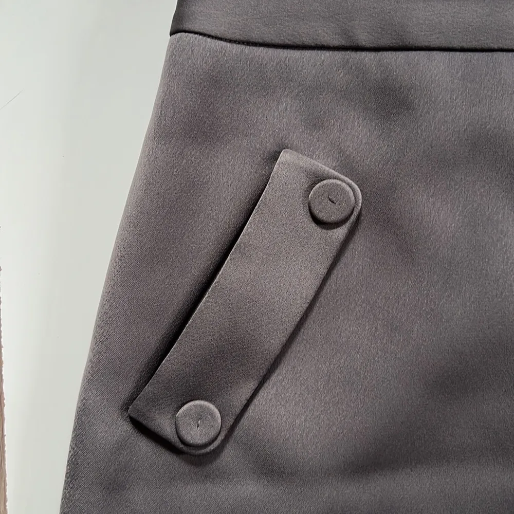 Reiss Gene Women’s Business Casual Button Detail Pocket Fitted Mini Skirt - Image 7