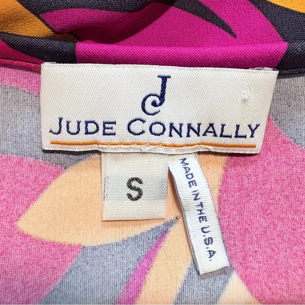 Jude Connally Julia Dress – Retro Swirl Print Fit & Flare – Size Small🧡 Orange - Image 8