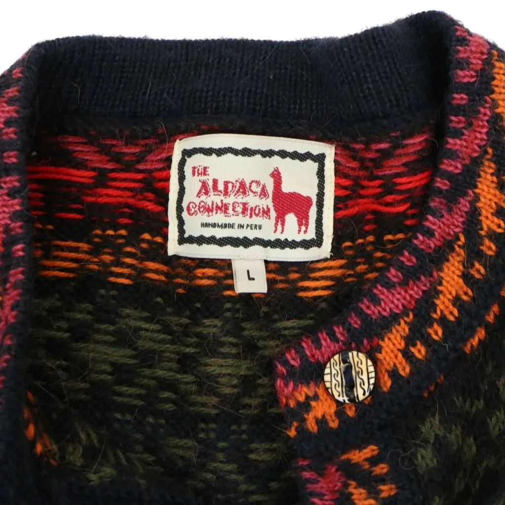 The Alpaca Connection Button Front Peruvian Alpaca Wool Cardigan Sweater L Black Size L - Image 6