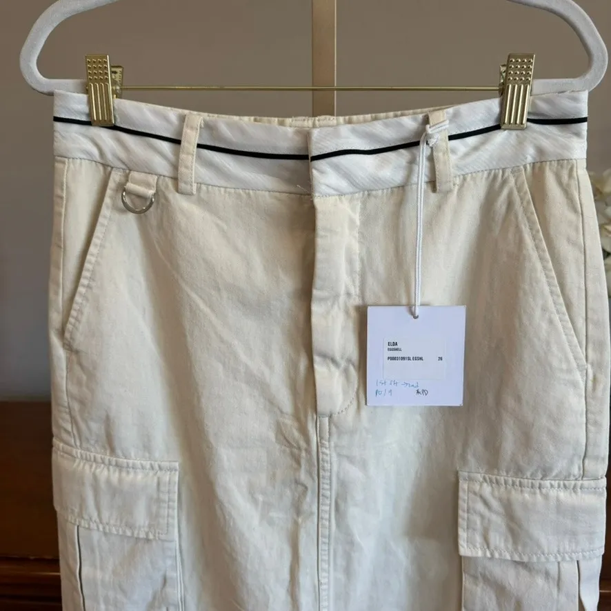 Pistola Elda Cargo Skirt Eggshell White Size 26 NWT - Image 2