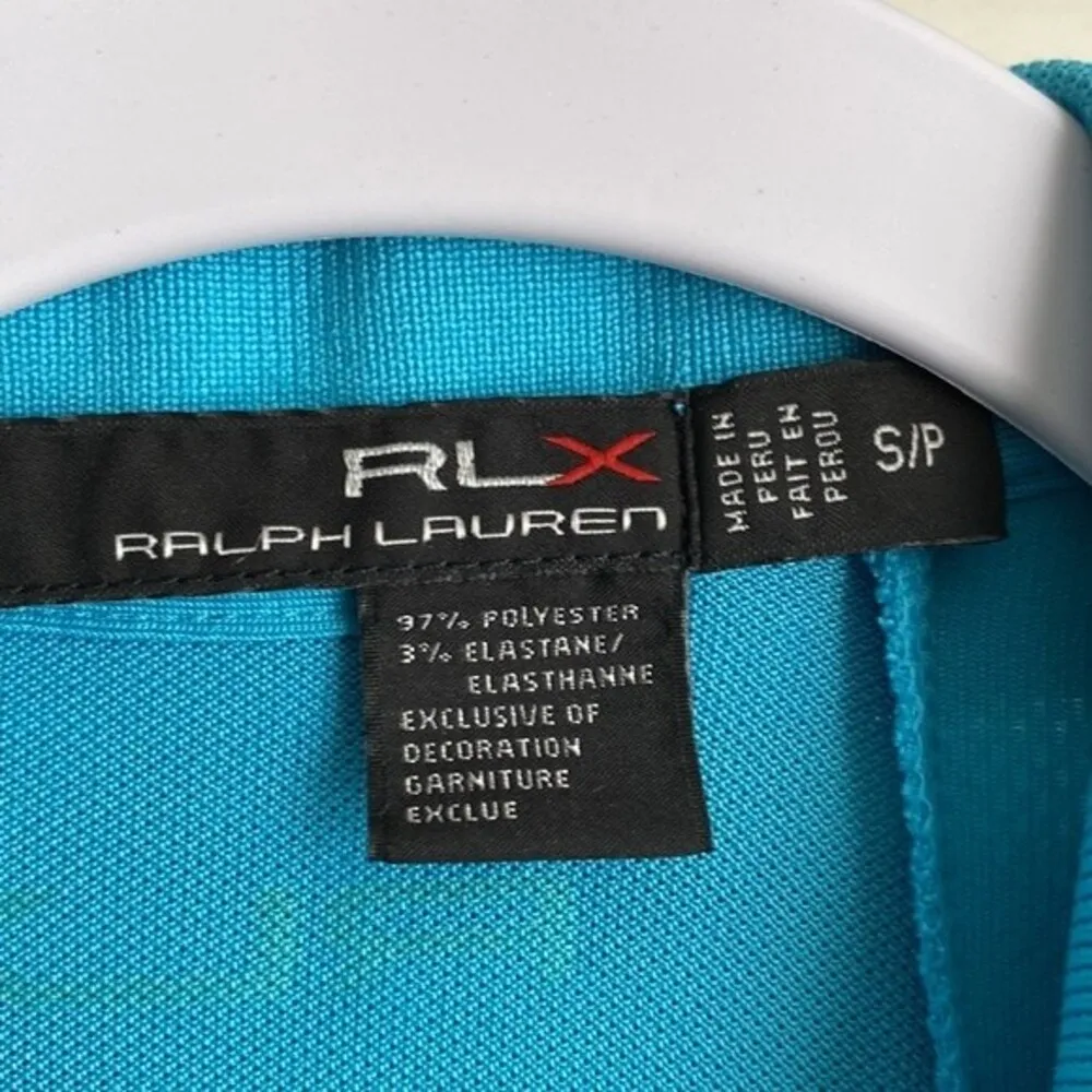 RLX Ralph Lauren X Golf Shirt Women’s Size Small Shirt Snap Polo Blue - Image 7
