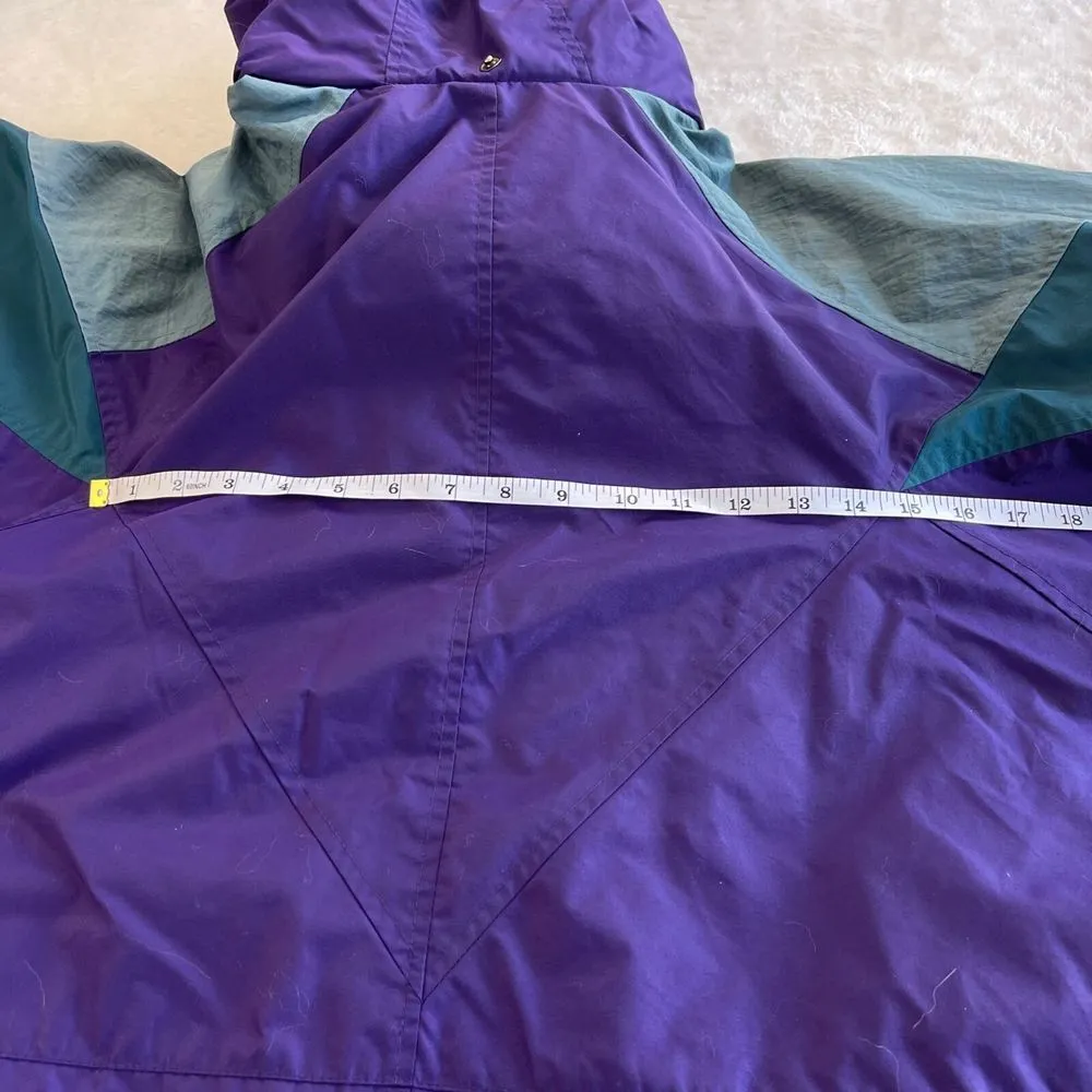 Columbia Williwaw Vintage Ski Coat Jacket Size XL Purple Green Y2K Colorblock 90 - Image 12