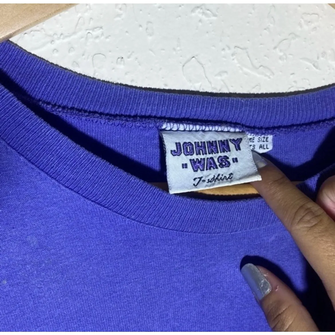 VINTAGE Johnny Was Purple Sol + Green Mariposa T-shirts ( One Size‎ ) - Image 7