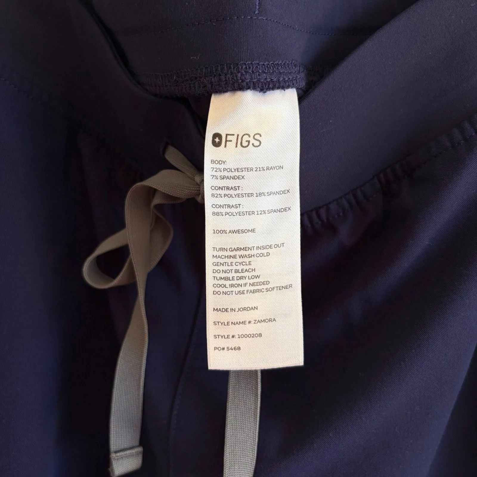 FIGS Zamora Jogger Scrub Navy Blue Pants Womens Large Nurse Doctor Surgical - Image 7