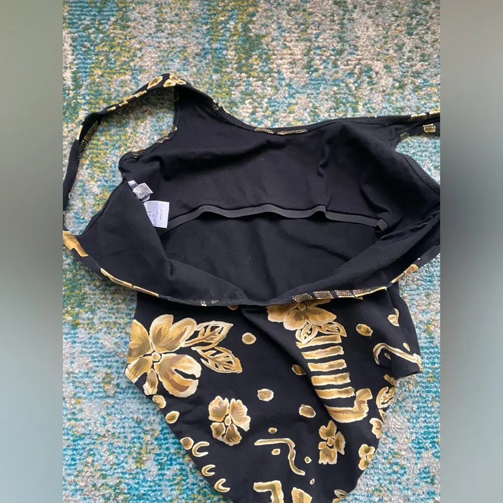 Vintage 90s Spiegel Together! cotton abstract floral one piece bodysuit, size 12 - Image 7