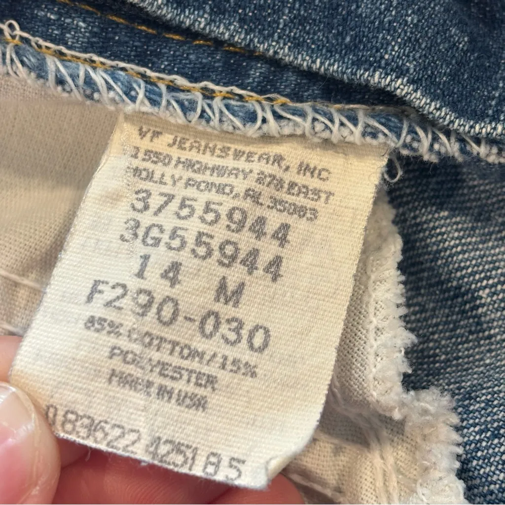 VINTAGE‎ LEE Mom Jeans Jorts Denim Shorts 90s Made in the USA Size 14 - Image 6