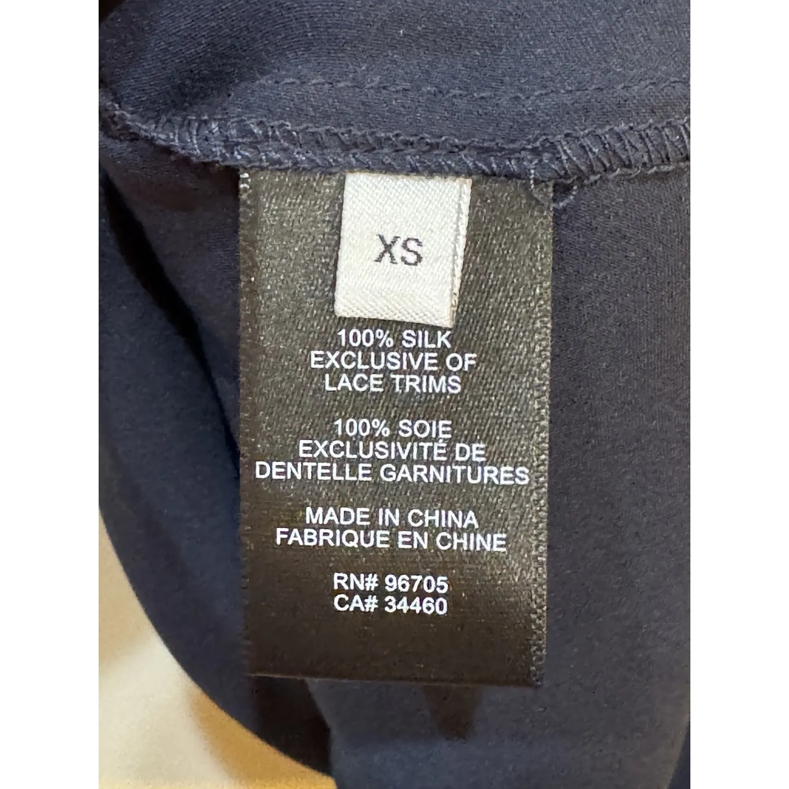 Rebecca Taylor Lace Silk T‎ Shirt Blouse Blue Size XS - Image 5