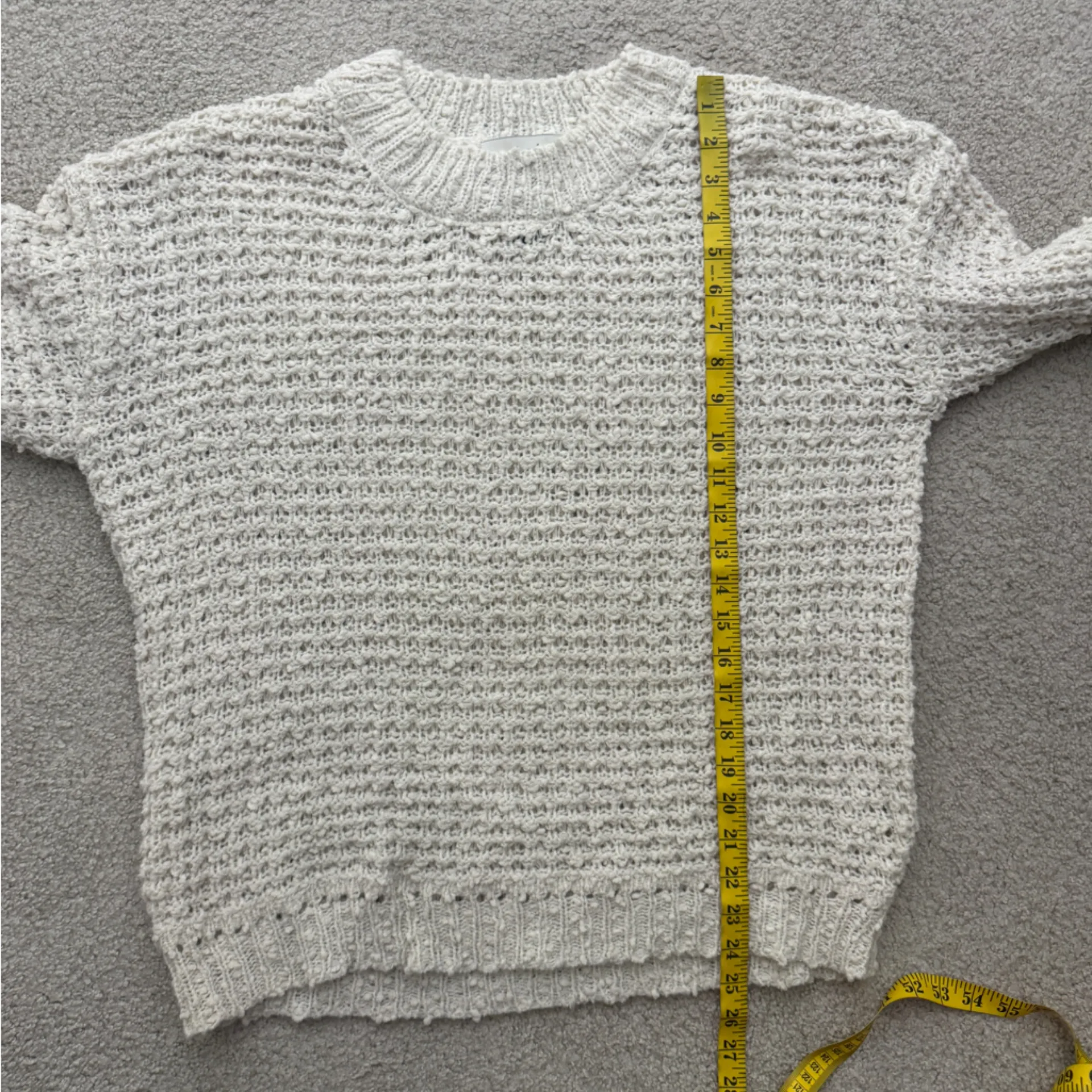 Daytrip Textured White Knit Sweater - Image 5