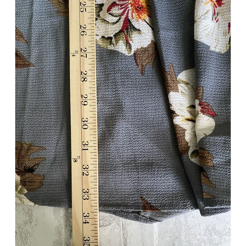 Altar'd State Floral Tunic Dress Purpleish Gray Sleeveless Sz S - Image 8