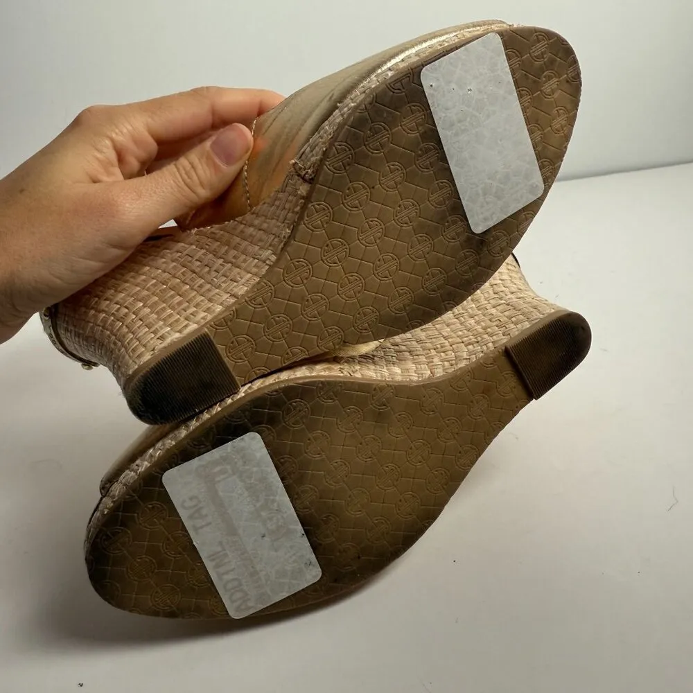 Lilly Pulitzer Wedge Kristin Slingback Gold Size 7.5 Wedding Guest - Image 4