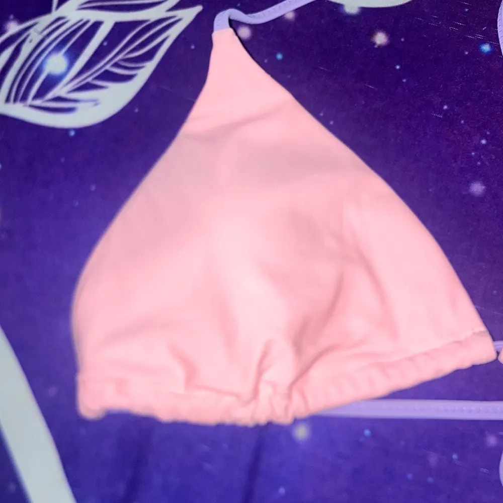 White Fox Bikini Halter Top Peach Size Medium - Image 5