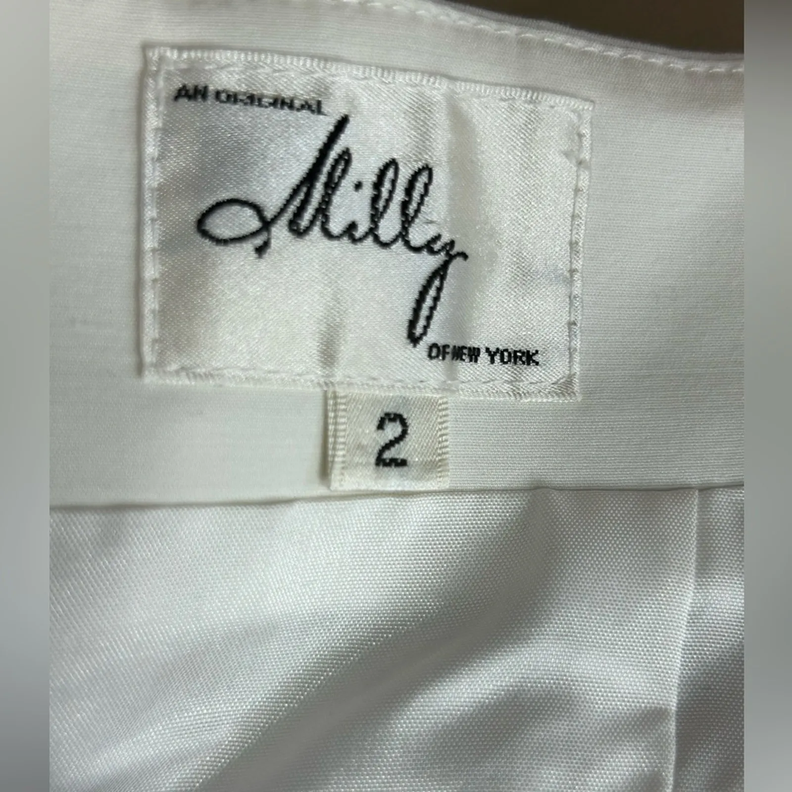 Milly New York Khaki Strapless Dress Removable Chain Belt Size 2 USA Made Tan - Image 12