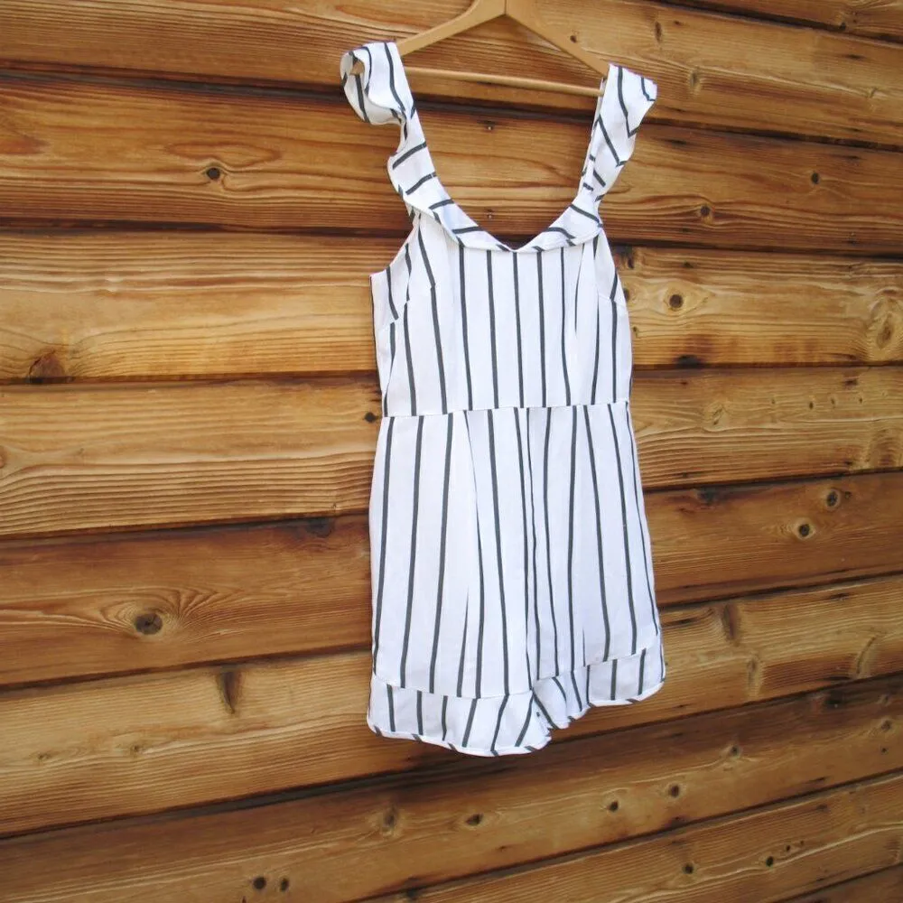 NWT Intermix Rachel Flutter Sleeve Linen Blend Romper Shorts - Image 4