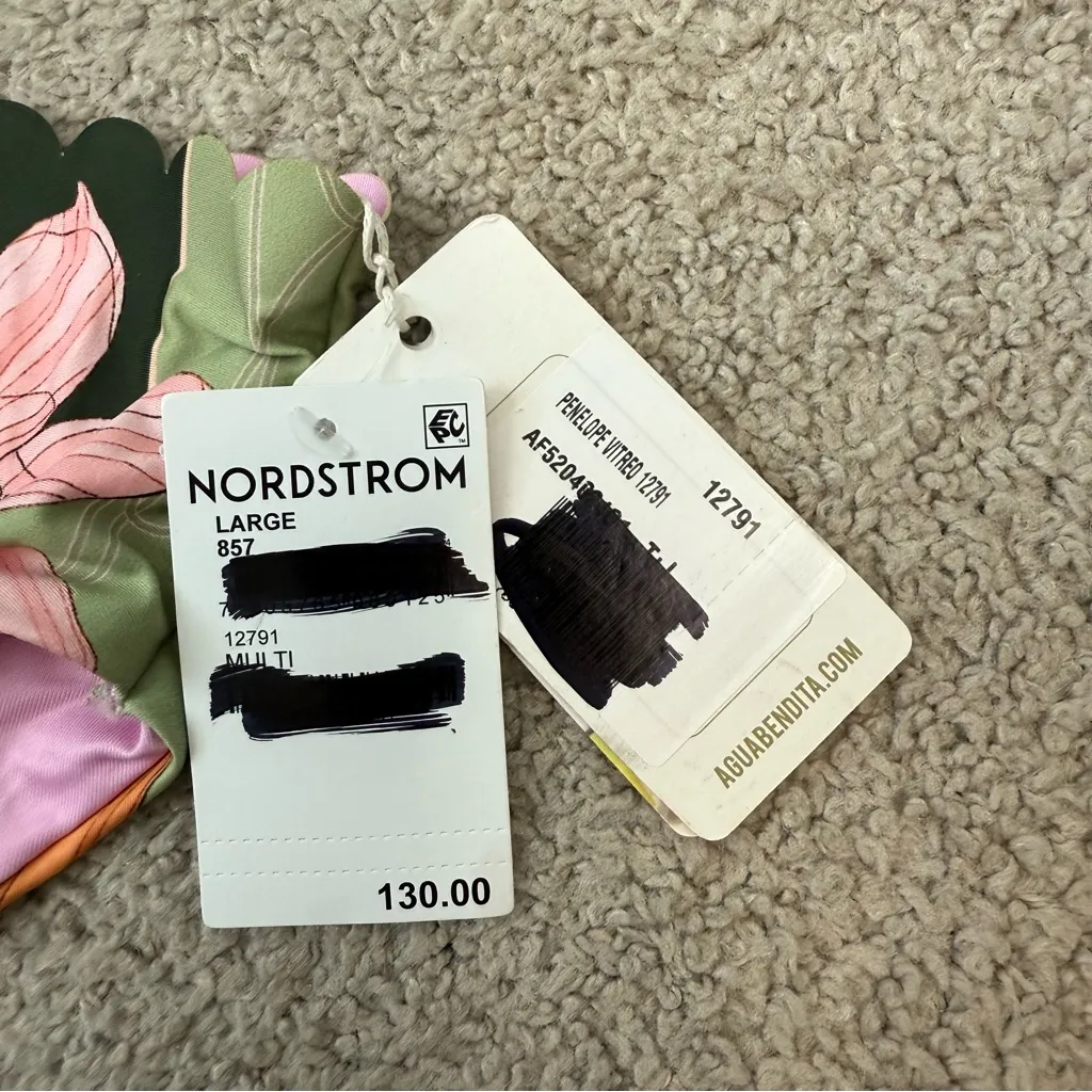 Aqua Bendita Penelope Vitreo Bikini Bottom L Floral Multi‎ Pink Size L - Image 4