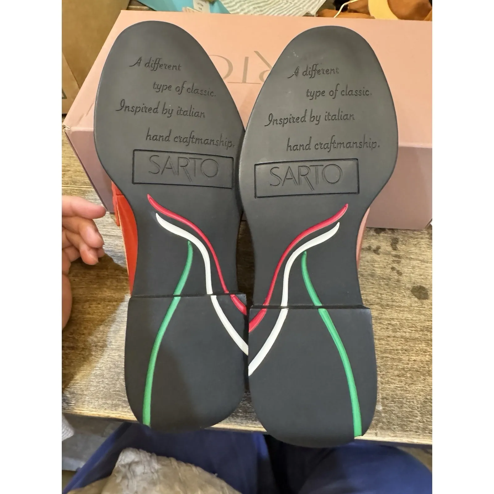 Sarto By Franco Sarto Women's Shoes Eden Studded Penny Loafers Red Size 6.5 - Image 9