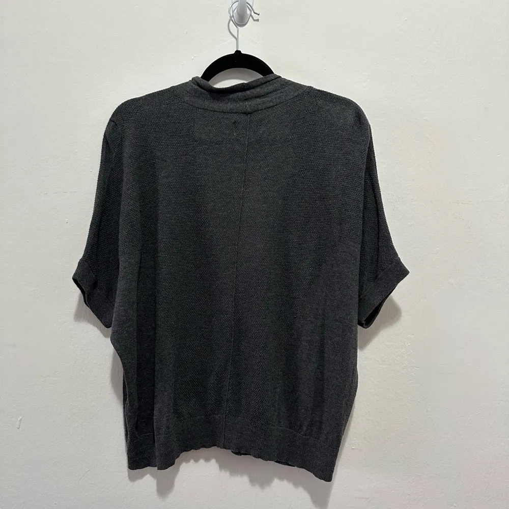 Retro American Eagle Outfitters Gray Cropped Button Down Sweater Size XXL - Image 2