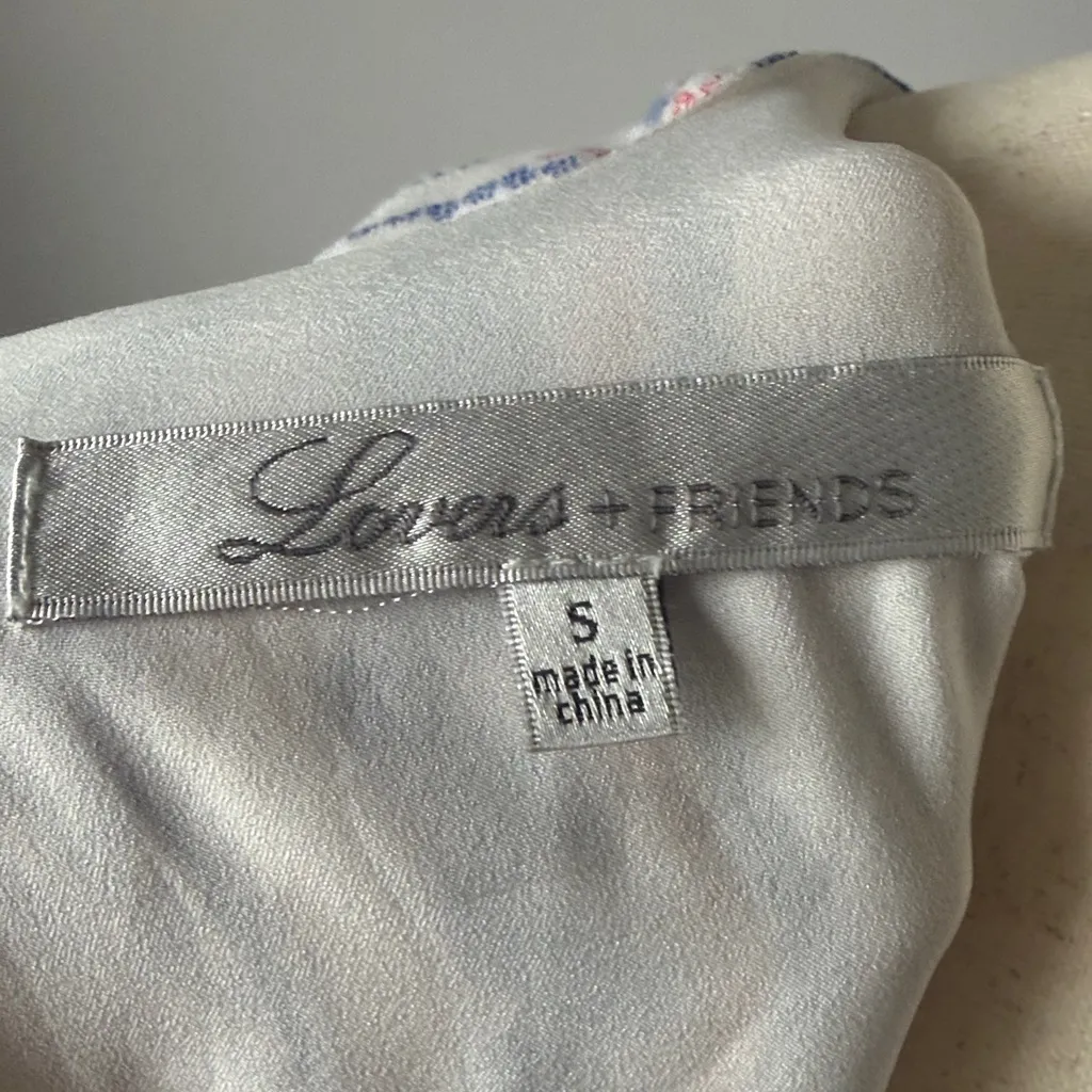 Lovers + Friends Blue and White Mini Dress - Image 4