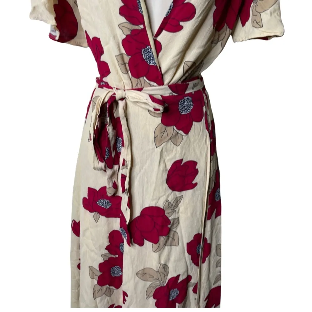 Privacy Please Plaza Kimono Poppy Wrap Maxi Dress sz S - Image 6